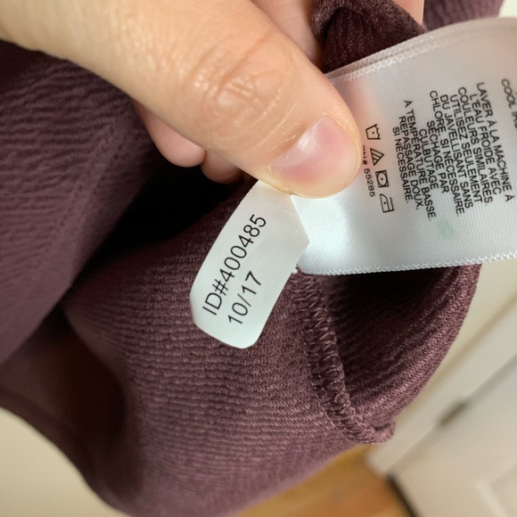 EXPRESS MAUVE Crepe Dress Puffy Flutter Sleeves - Picture 5 of 13